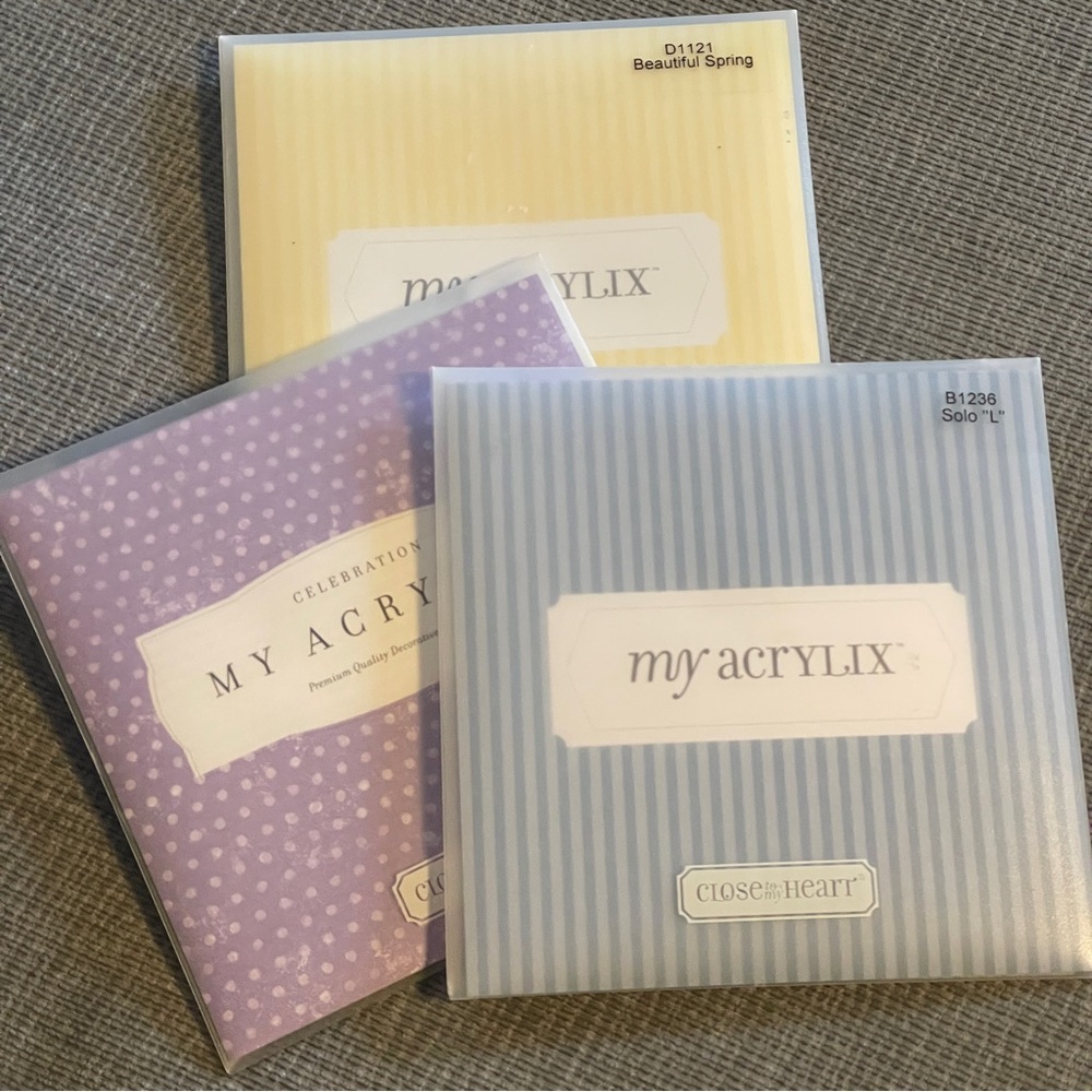 Close To My Heart My Acrylix Stamps E, L and Beautiful Spring